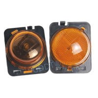 1คู่ไฟเลี้ยวด้านข้างด้านหน้า Fender สำหรับ Wrangler-JK 2007-2015 Halogen Marker ด้านข้างโคมไฟ Clearance Light พร้อมหลอดไฟ