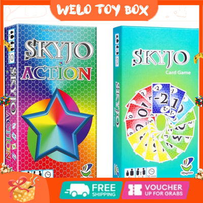 เด็กวัยรุ่นเกมบัตรปฏิบัติการ Skyjo เวอร์ชั่นภาษาอังกฤษเกมกระดานอุปกรณ์ประกอบฉากแบบโต้ตอบสำหรับพบปะครอบครัว