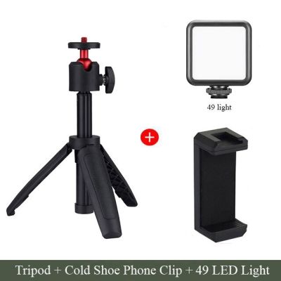 Phone DSLR Camera Vlog tripod KIT Cold Shoe Phone Mount Holder for Mic LED Light Mini Tripod for iPhone 13 12 Pro Max Sony nikon