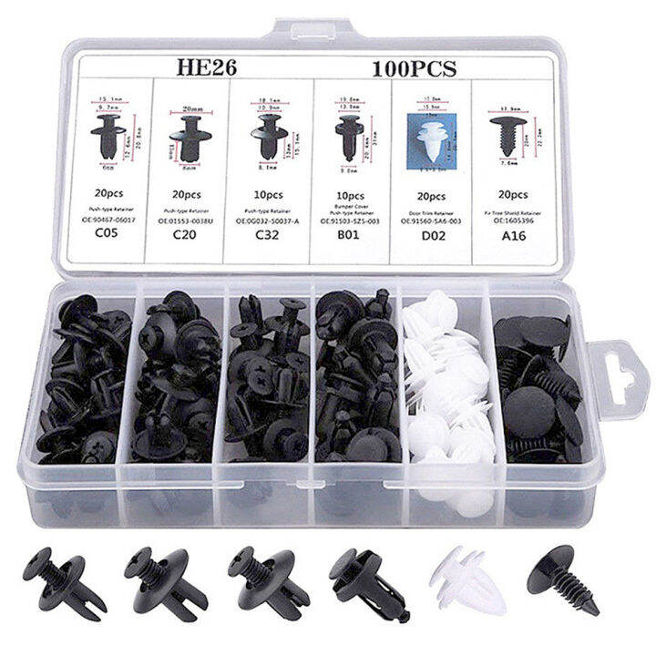 100pcs-car-fastener-clip-6-size-mixed-car-body-push-retainer-pin-rivet-bumper-door-trim-panel-retainer-auto-fastener-kit