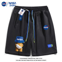 แบรนด์ยอดนิยม NASA กางเกงขาสั้นถักสำหรับผู้ชายกางเกงลำลองทรงหลวมแบบบางสำหรับฤดูร้อนกางเกงห้าส่วนกีฬาระบายความร้อนด้วยน้ำแข็งกางเกงคู่