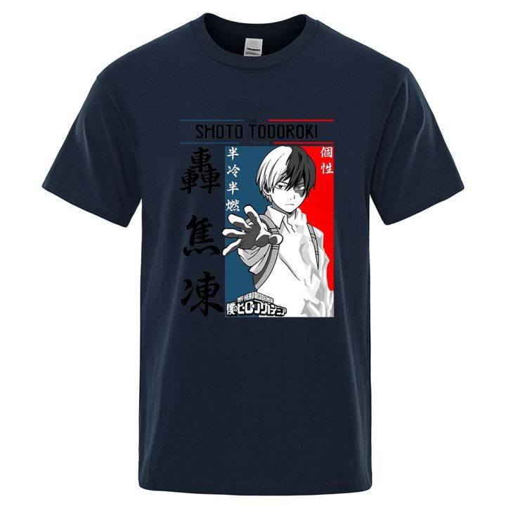 เสื้อยืดลําลอง-ผ้าฝ้าย-แขนสั้น-คอกลม-พิมพ์ลายการ์ตูน-todoroki-shoto-my-hero-academia-ทรงหลวม-โอเวอร์ไซซ์-สไตล์ฮิปฮอป-สํา-oydb