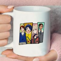 Kawaii Mug Wonder Egg M-A-R-N Group Photo Priority Ai Ohto Printing Anime Coffee Cups Creative Colored Ceramics with Big Handrip