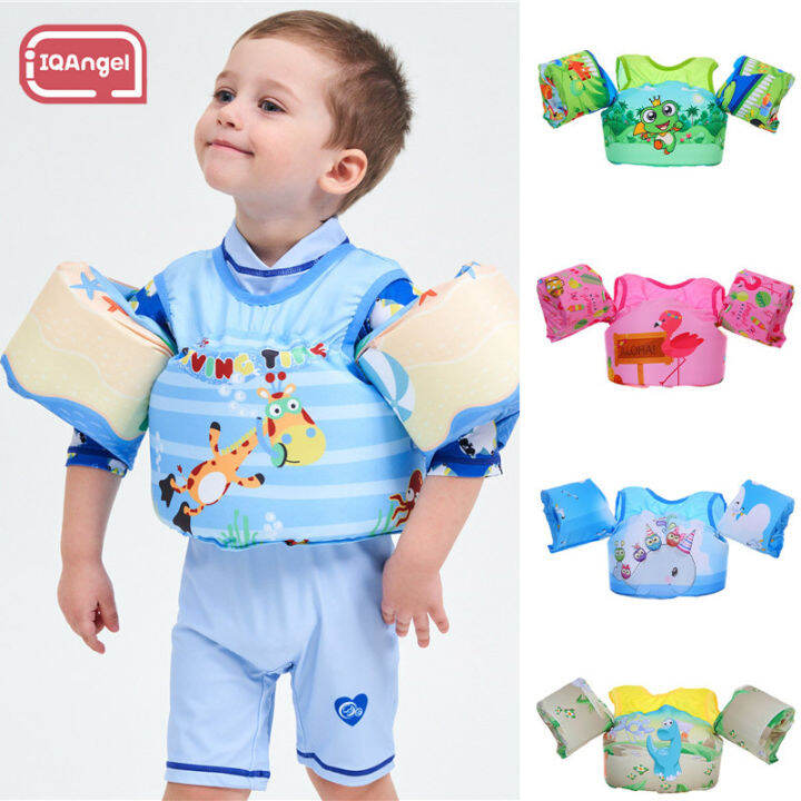 iqangel-buoyancy-vest-childrens-life-jacket-swimsuit-foam-floating-sleeves-learn-to-swim-swim-with-sleeves-arm-loops-water-sleeves-swimsuits