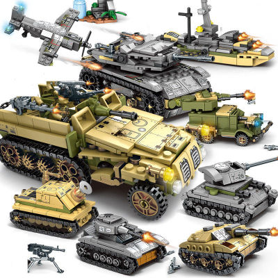 1061PCS High-Tech ทหาร Iron Empire Tank Building Blocks อาวุธสงคราม Chariot รถอิฐกองทัพ WW2 ทหาร DIY สร้างสรรค์ของเล่นเด็ก