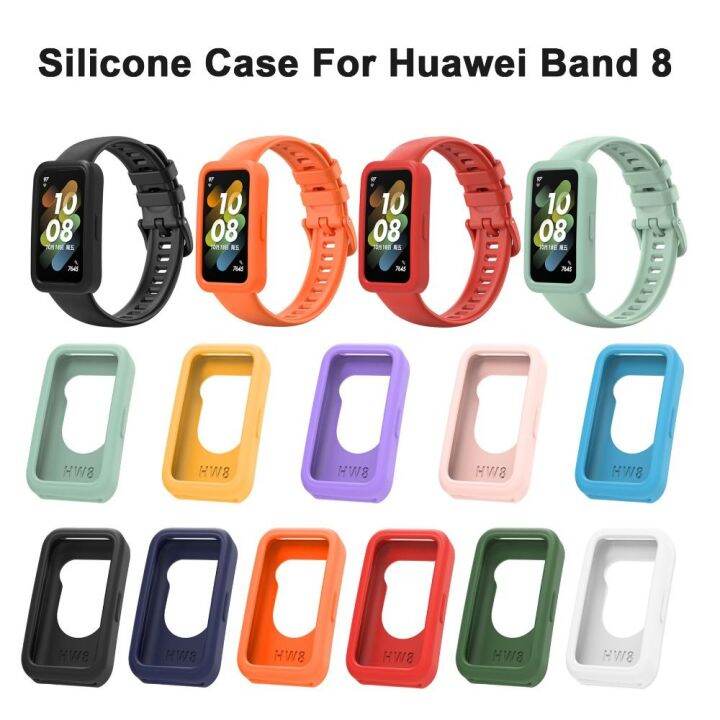 silicone-case-for-huawei-band-8-smart-watch-soft-full-edge-protector-cover-shell-for-huawei-band8-protective-bumper-frame-cases-cases