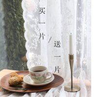 [COD] Hole-free Korean lace curtain yarn kitchen white wave edge partition decoration bedroom door