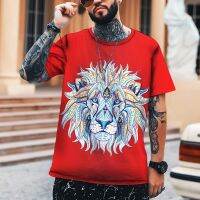 Lion Print 3D T-shirt Mens Fashion Casual Brand Clothing 2022 Plus Size  Футболки С Коротким Рукавом Roupas Masculinas