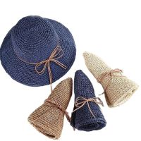 【CC】 Doitbest simple Hats for folding bow Beach adults Female sunscreen cap