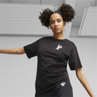 PUMA BASICS - เสื้อยืดผู้หญิง PUMA SQUAD สีดำ - APP - 62148701