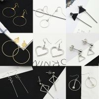 [COD] cos style ear fashion versatile geometric triangle earrings asymmetric circle wholesale