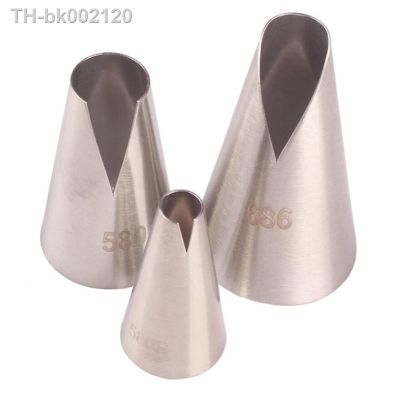 ☇ 3PCS/SET 580S 580 686 Cake Nozzles Cream Decoration Cake Head Steel Icing Piping Nozzle Tips Fondant Pastry Tools