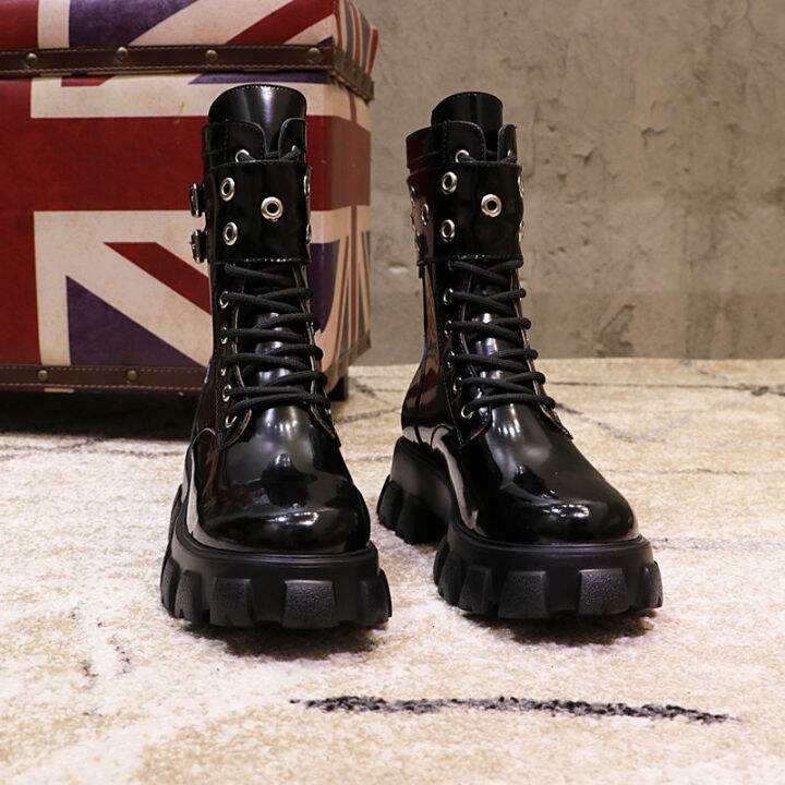 Apanzu Women Martens Boots Brand Designer Fashion Sponge Cake Boots All