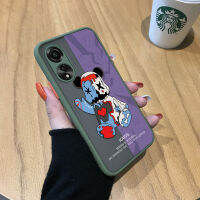 GGK เคสสำหรับ OPPO A78 4G ลายการ์ตูนน่ารักหลากสี XX หมี KAS เคสเคสนิ่มใส่โทรศัพท์ขอบมีน้ำค้างแข็งโปร่งใสแข็งกันกระแทกกล้องคลุมทั้งหมดปกป้อง