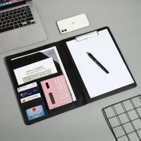 B-SHAMO Padfolios Clipboard Folder Leather Storage Clipboard Legal A4 Writing Pad for Business School Office Notepad Clip Boards