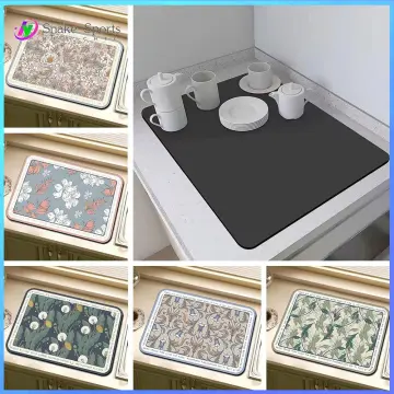 Foldable Washable Dish Drying Pad Draining Mat Drying Mats Fantasy