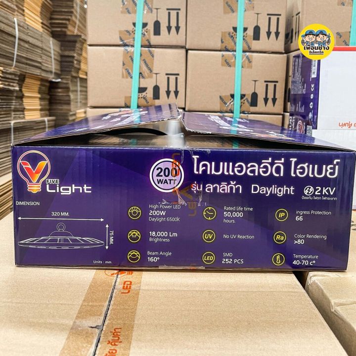 vlight-โคมไฮเบย์-led-รุ่น-ลาลิก้า-100w-200w-โคมไฟ-ไฮเบย์-highbay-กันน้ำ-ip66-โคมภายนอก