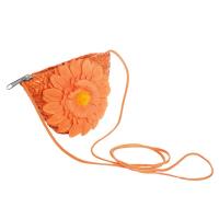 Mini Sunflower Tote Handbag Clutch Purse Single Shoulder Beach Straw grass Bag(rose Red)