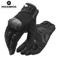 ROCKBROS ถุงมือขี่จักรยาน Anti-Collision กันกระแทกรถจักรยานยนต์ถุงมือ Breathable Anti-Slip Full Finger Bike s822