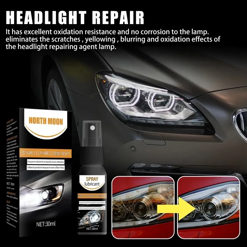 North Moon Headlight Restorer Kit Crystal Restoration Car