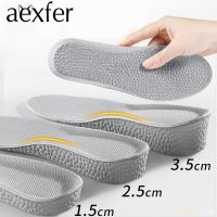 2PCS Heightening Insole Invisible Unisex Women Heighten Insert Cushion Pads EVA Lifting Insole Heel Arch Support Taller Cushion