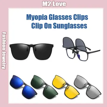 Polarized Clip On Sunglasses Men Women Unisex Photochromic Car