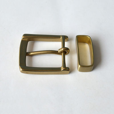 DIY leather accessories solid brass 40mm Mens belt buckle Metal Cowboy Belt loop Cosplay For 3.8-3.9cm Wide belt