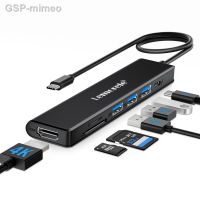 10.▫Mimeo Lemorele-USB C HUB แท่นวางมือถือ7 Em 1 Tipo 3.0 HDMI 4K 30Hz 100W PD ช่อง SD TF Transferência Rápida Para แล็ปทอปแมคบุ๊ค Janelas