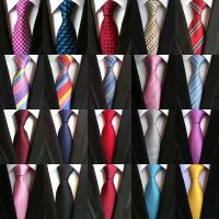 63Color Men 39;s Ties 100 Silk Neck Ties 8cm Jacquard Stripes Solid Dot Classic Necktie For Men Formal Business Wedding Party Gift