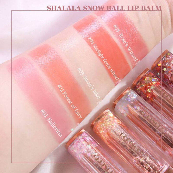 kimhanshops-coringco-shalala-snow-ball-lip-balm-ลิปบาล์มเปลี่ยนสีตามอุณหภูมิ