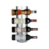 PEANDIM Creative Stainless Steel Wine Rack Wine Bottle Holder Bar Red Wine Stand Household Wall-hanging Wine Rack Decoration