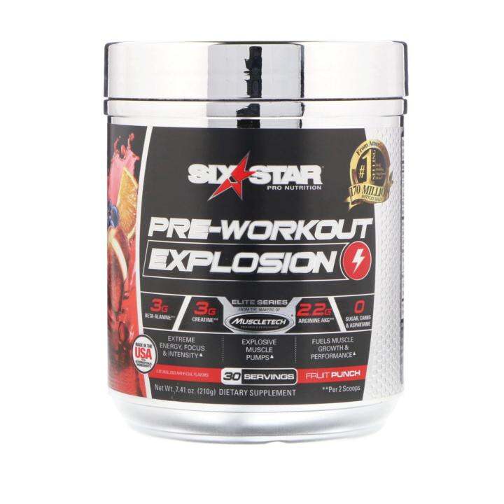 [PREORDER] SIX STAR, PREWORKOUT EXPLOSION, FRUIT PUNCH, 7.41 OZ (210
