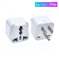 【ซื้อ1แถม1ฟรี】Us Thailand 3Pin Travel Plug Adapter Type B Universal America Japan Cananda Power Plug CE Aprroved Socket Converter สีดำสีขาว10A 250V