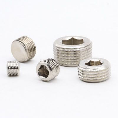 HASCO Brass Pipe Plug Male Thread Hex Internal Head Socket Fitting Water Air Fuel Pipeline Pipe Fittings Accessories