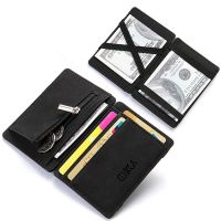 （Layor wallet）  Upscale อัพเกรด Ultra Thin Mini Wallet Men Women Business PU Leather Magic Small Wallets Coin Purse Credit Card Holder Wallets