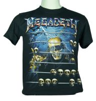 เสื้อวง MEGADETH เสื้อวินเทจ ผ้าร้อยแท้ เมกาเดธ ไซส์ยุโรป PTD1029