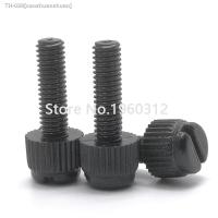 ✳❡⊕ 5-20pcs M3 M4 M5 M6 M8 Black Slotted Nylon Thumb Screw PA66 Nylon Plastic Hand Twist Screw Computer Hand Tighten Screws