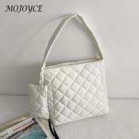 【CW】Female Quilted Padded Composite Bag Large Capacity Solid Color Shoulder Bag Single Shoulder Bag Tote For Gifts