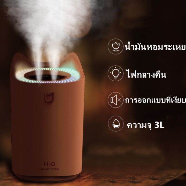 โปรโมชั่น-เครื่องเพิ่มความชื้นusb-k7-จุ3l-ฟอกอากาศ-ไฟ-led-สำลี-4pc-refill-ราคาถูก-ม่าน-แอร์-ม่าน-ลม-กั้น-แอร์-แอร์-ม่าน-อากาศ