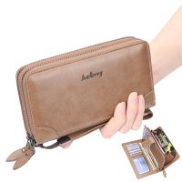 RFID Womens Black Wallet Made of Genuine Leather Large Plaid Zipper Coin Purse Long Wristband Money Clip Clutch Bag Card Holder Wallets