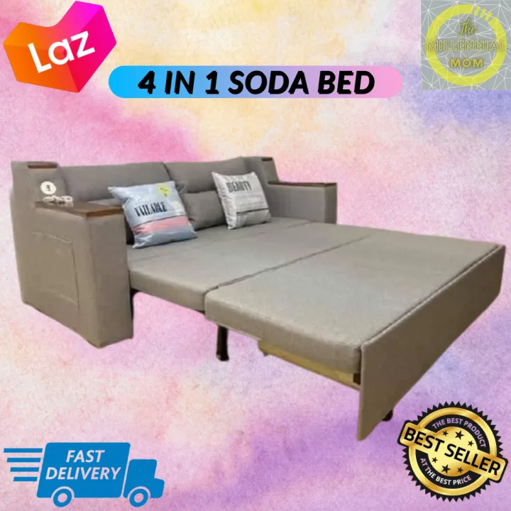 4 In 1 Sofa Bed Conversion with Storage and USB Charging Port Up to
