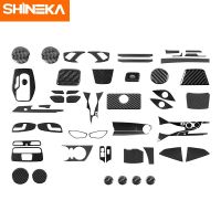 SHINEKA สติ๊กเกอร์ตกแต่งเปลี่ยนเกียร์ควบคุมส่วนกลางภายใน,คาร์บอนไฟเบอร์นุ่มภายในสำหรับ Chevrolet Camaro 2016 + อุปกรณ์เสริมรถยนต์