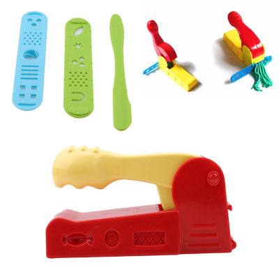 4pcsset Dough Plasticine Craft Clay Extrusion Mold Tool Set Kids Learn Play Toys