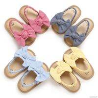 COD DSFGREYTRUYTU Summer Baby Kids Shoes Sandals Girls Fashion Shoes Non-Slip Canvas Bowknot Toddlers Newborn Infantil Sandals