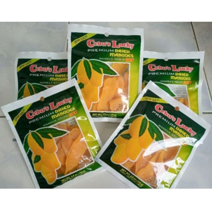 5 Packs Of Cebu Lucky Premium Dried Mangoes 100g Per Pack Food And Drink Lazada Ph 7715