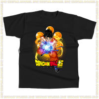 เสื้อยืดดราก้อนบอลลายการ์ตูนกราฟิก Goku Kamehameha สุดๆเสื้อยืดที่เหมาะกับชายและหญิงผ้าฝ้าย100%