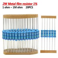 ❡ 20pcs 2W Metal film resistor 1 1R 1M 2.2R 4.7R 10R 22R 47R 100R 220R 470R 1K 10K 100K 2.2 4.7 22 47 100 220 470 ohm