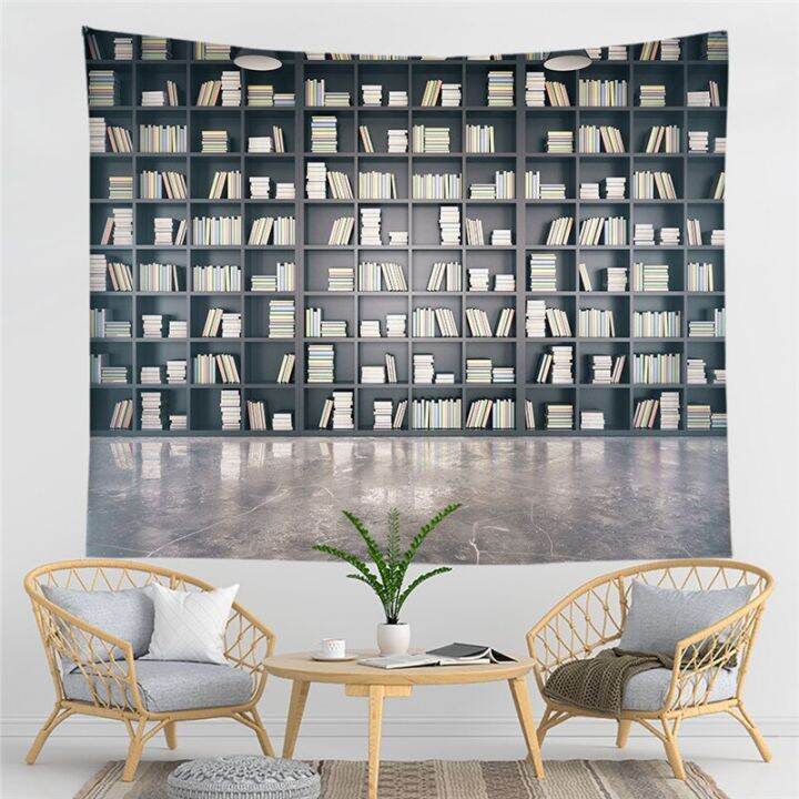 library-bookshelf-bookstore-wall-hanging-leisure-bedroom-wall-blanket-decor-styles-psychedelic-abstract-carpet-cloth-tapestries