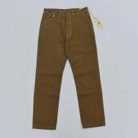 BOB DONG Casual Twill Chino กางเกงผู้ชายสไตล์วินเทจพร้อมปุ่มแขวน