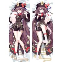 60x180cm Anime Dakimakura Hu Tao Hugging Body Pillowcase Genshin Impact Pillow Cover Peachskin Otaku Pillow Case Cushion Cover